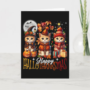 Cartão Feliz Natal de Ação de Graças de Halloween HalloOb