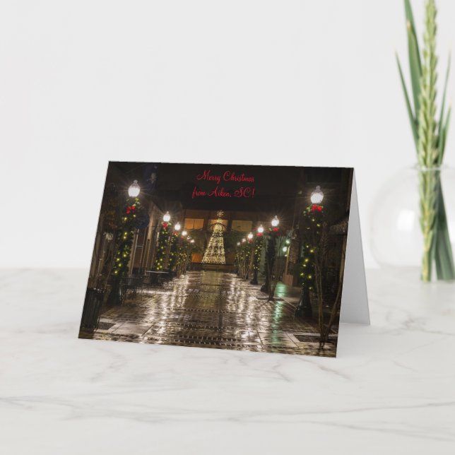 Cartão Feliz Natal de Aiken, SC (Frente)