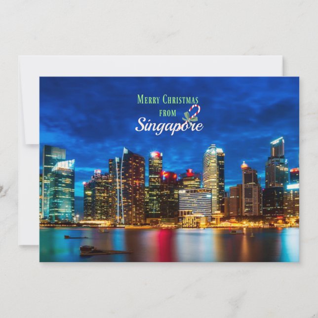 Cartão Feliz Natal de Singapura (Frente)