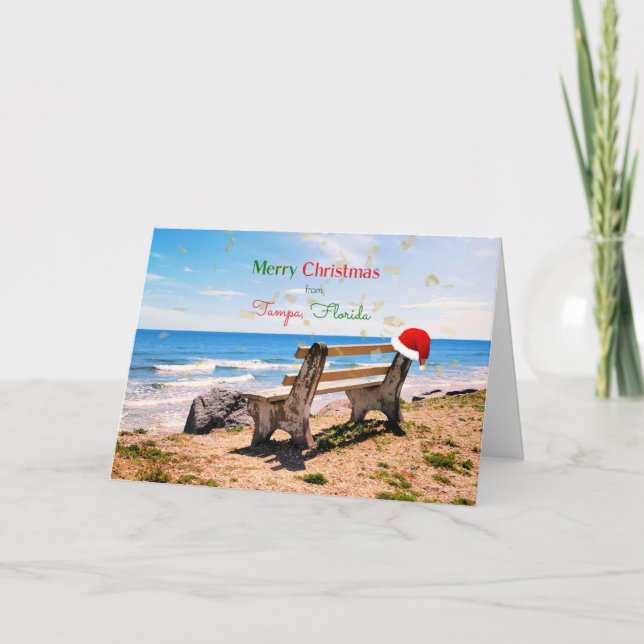 Cartão Feliz Natal de Tampa, Flórida  (Frente)