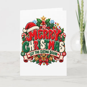 Cartão Feliz Natal Design Colorido de Natal