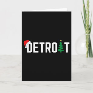Cartão Feliz Natal Detroit Felizes Festas Michigan Sa