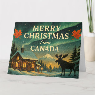 Cartão Feliz Natal do Canadá