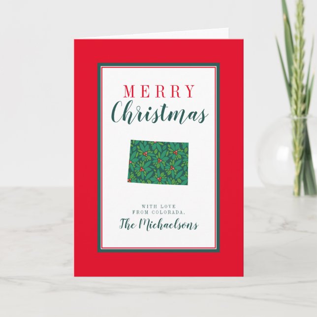 Cartão Feliz Natal do Colorado (Frente)