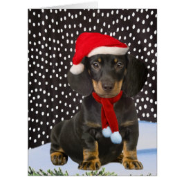 Cartão Feliz Natal do Dachshund