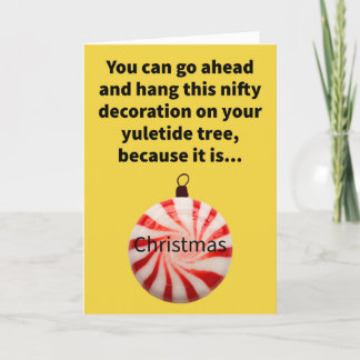 Cartão Feliz Natal do Pun no Mint Feliz Natal