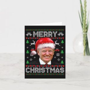 Cartão Feliz Natal Donald Trump Papais noeis Família Xmas