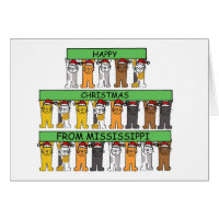 Feliz Natal dos Gatos de Cartoon do Mississippi