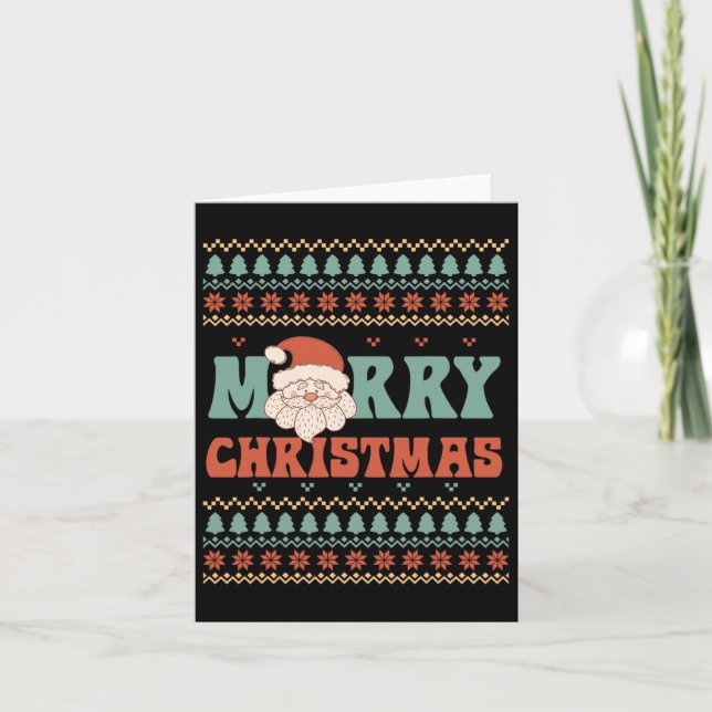 Cartão Feliz Natal dos Papais noeis de Natal (Frente)