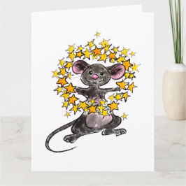 Cartão Feliz Natal e um Feliz Ano Novo Star Mouse