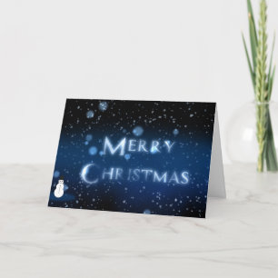 Cartão Feliz Natal, elegante boneco de neve de Natal