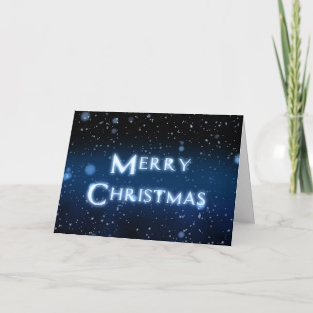 Cartão Feliz Natal elegante faíscas de Natal (Frente)