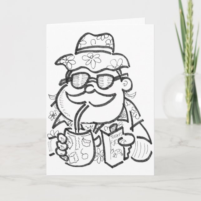 Cartão Feliz Natal em Julho (Frente)