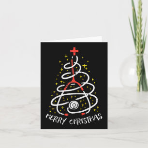 Cartão Feliz Natal Enfermeira Xmas Top Scrub Mulheres Est