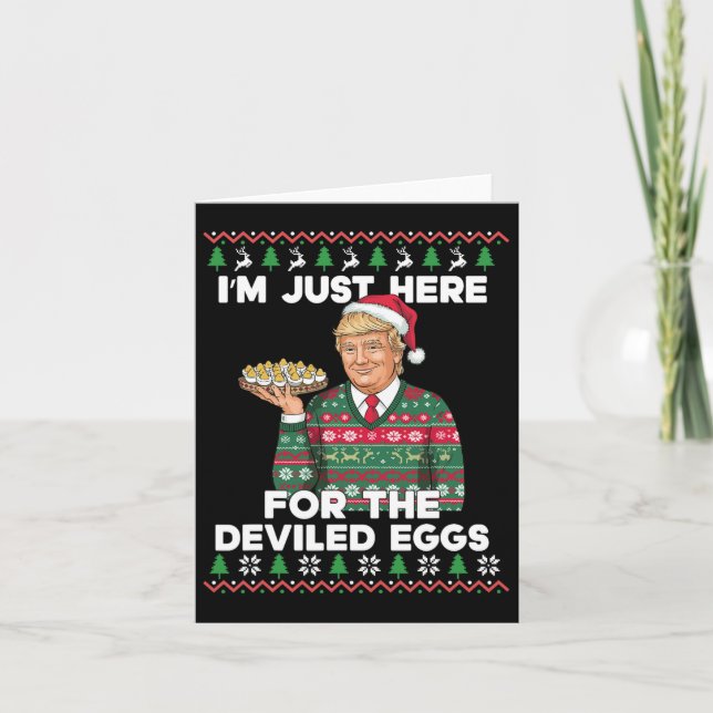 Cartão Feliz Natal, estou aqui para o Devile (Frente)