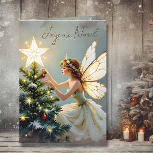 Cartão Feliz Natal Fada Bonita do Natal Personalizado