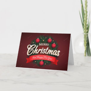 CARTÃO "FELIZ NATAL/FELIZ ANO NOVO"