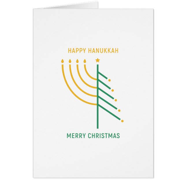 Cartão Feliz Natal, Feliz Hanukkah (Frente)