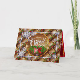 Cartão Feliz Natal Feriado Melhor Presente Popular