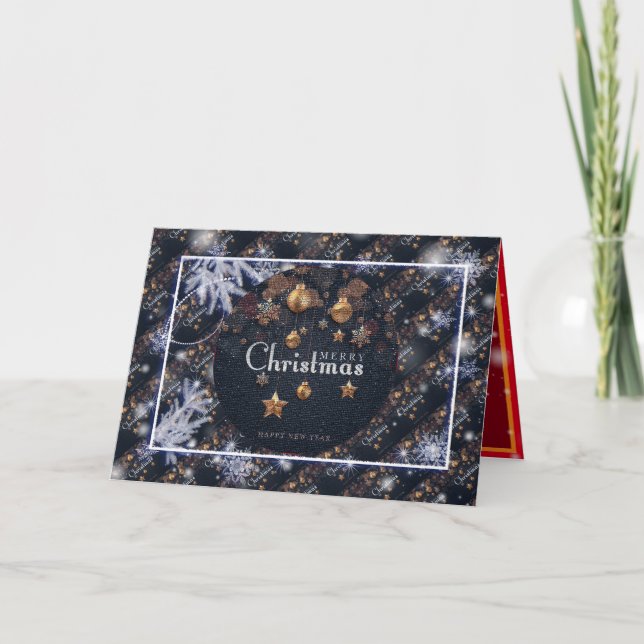 Cartão Feliz Natal Feriado Melhor Presente Popular (Frente)