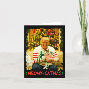 Cartão Feliz Natal Gato Adormecido Adormece Gato de Catma