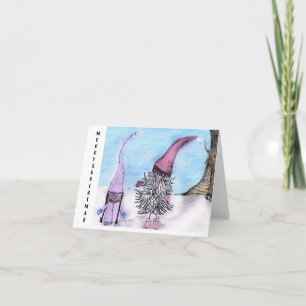 Cartão Feliz Natal Gnomos