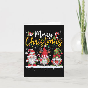 Cartão Feliz Natal Gnomos Amantes da Família Xmas Mulhere