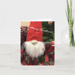 Cartão Feliz Natal Gnomy Joy e Magic Holiday Card