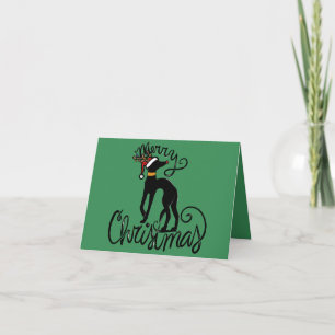 Cartão Feliz Natal Greyhound