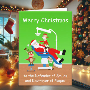 Cartão Feliz Natal Higienista Papai Noel