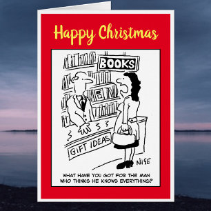 Cartão Feliz Natal Homem Sabe Tudo Piada