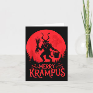 Cartão Feliz Natal Krampus Xmas Horror Suéter Feio E
