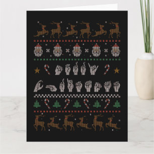 Cartão Feliz Natal - Língua de Sinais Americana II