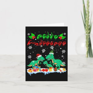 Cartão Feliz Natal - Linguagem de Sinais T-rex do Xmas T-