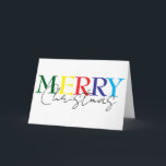 Cartão Feliz Natal - Mínimo Colorida Simples<br><div class="desc">Este design pode ser personalizado escolhendo a opção Editar Design. Você também pode transferir para outros itens. Entre em contato comigo em colorflowcreations@gmail.com ou use a opção de bate-papo no topo da página se você quiser ter este design em outro produto ou precisar de assistência. Veja mais designs ou siga-me...</div>