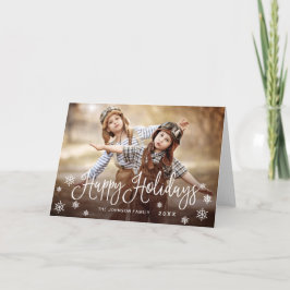 Cartão Feliz Natal Moderno Feriados FOTO Saudação de Nata