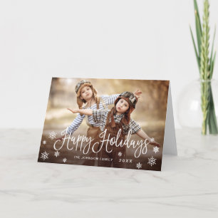 Cartão Feliz Natal Moderno Feriados FOTO Saudação de Nata