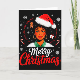 Cartão Feliz Natal Mulheres Negras Afro-Americanas Natal