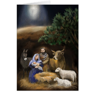 Cartão Feliz Natal natividade