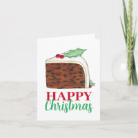 Feliz Natal No Reino Unido Fatia De Bolo Britânico