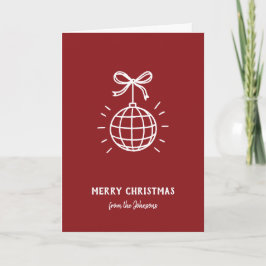 Cartão Feliz Natal Nome da Família Personalizado