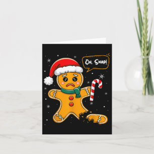 Cartão Feliz Natal Oh Pão de Gengibre Homem Cookie X M