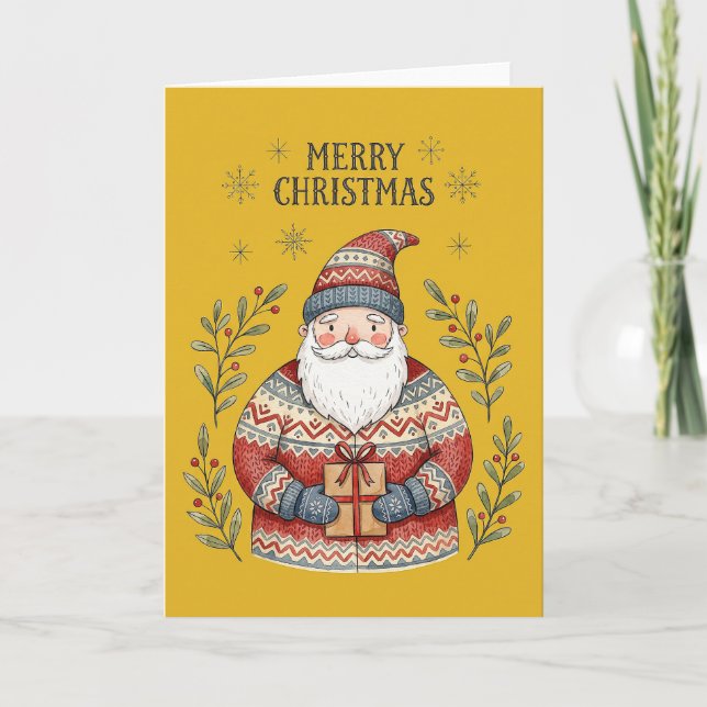Cartão Feliz Natal Papai Noel (Frente)