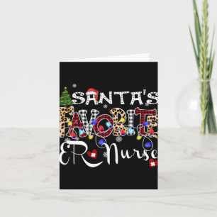 Cartão Feliz Natal Papai Noel Enfermeira Favorita Lig de