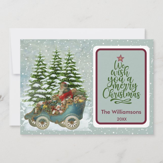 Cartão Feliz Natal Papais noeis de Natal (Frente)