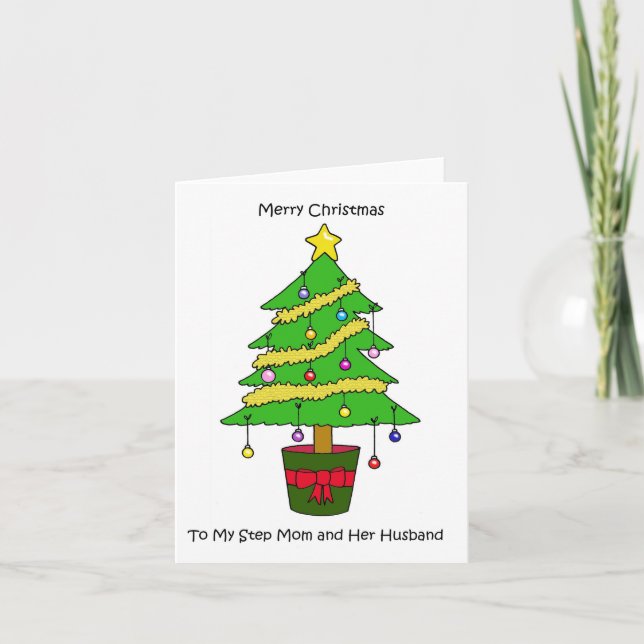 Cartão Feliz Natal para a Mãe e o Marido (Frente)