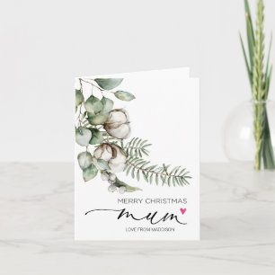 Cartão Feliz Natal Para A Mãe Mãe Da Placa Filha