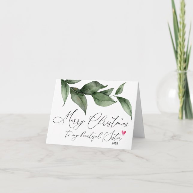 Cartão Feliz Natal para a minha irmã do Irmão Xmas (Frente)