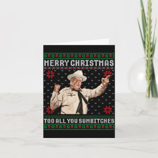 Cartão Feliz Natal Para Todos Você Sumes Suéter Feio Vint