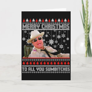 Cartão Feliz Natal para Todos Vocês Sumes Suéter Feio Eng